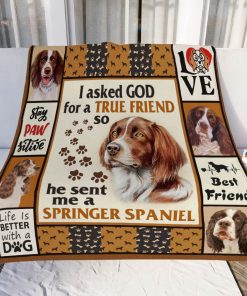 Springer Spaniel Dog Fleece Blanket