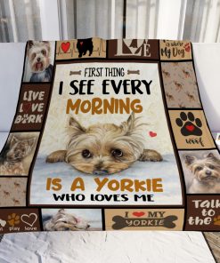 Yorkshire Terrier Dog Fleece Blanket