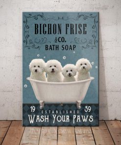 Bichon Frise Dog Bath Canvas