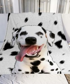 Dalmatian Dog Fleece Blanket