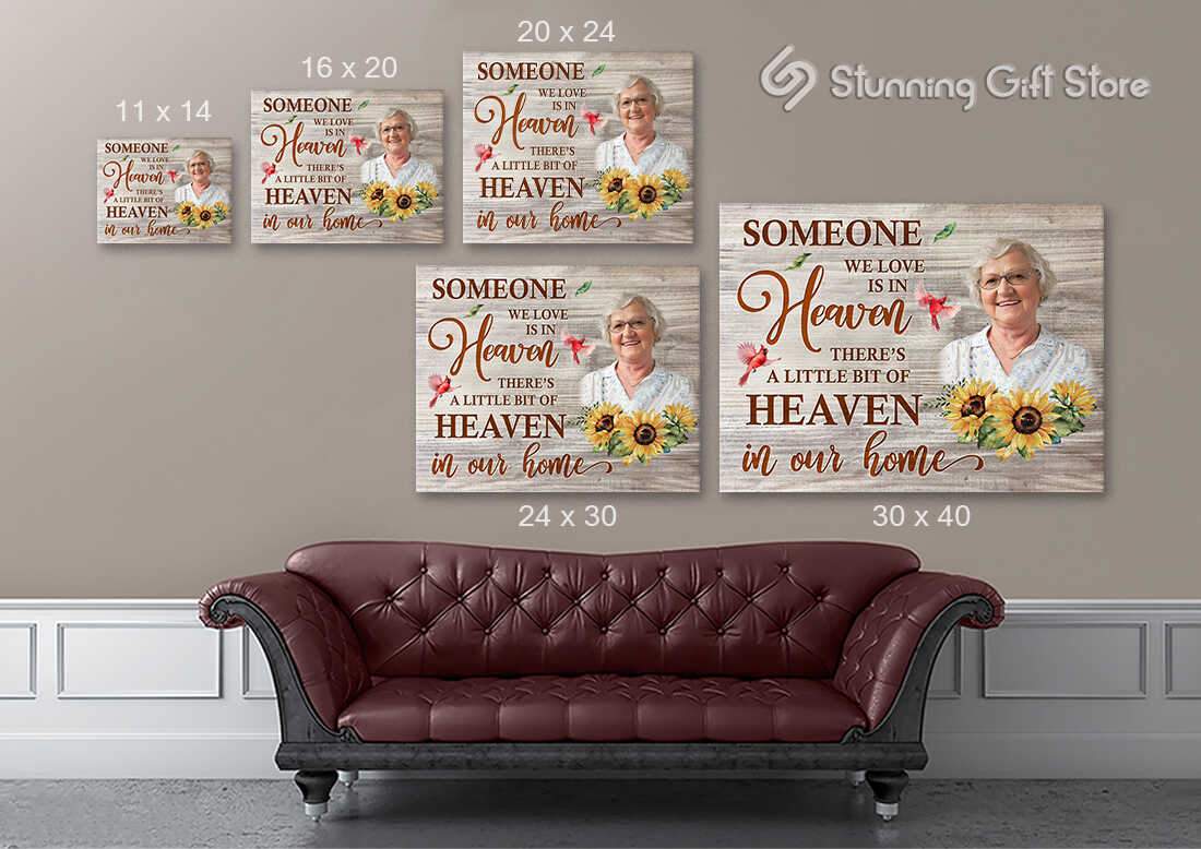 As I Sit In Heaven - Custom Memorial Canvas With Picture - Gifts For Loss  Of Loved One - Remembrance Gifts For Loss - Unique Personalized Gifts &  Home Decor