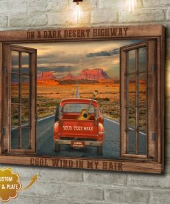 Personalized Gifts Customize Names Text On A Dark Desert Highway Pickup Truck Wall Art Decor