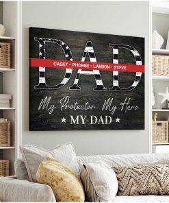 Customized Firefighter Gift For Him Canvas Print