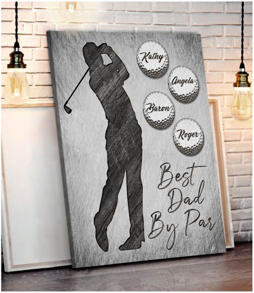 Personalized Gift For Dad Who Loves Golf Canvas Print