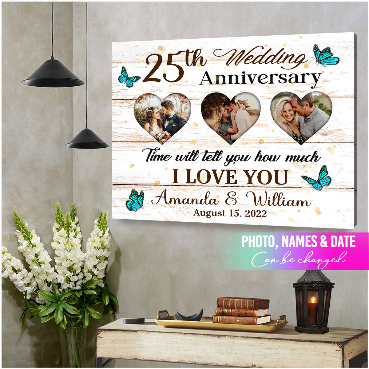 Personalized 25 Years Anniversary Gift for Husband 25th Wedding Anniversary  Gift for Couples, 25th Anniversary Gift for Wife, 25th Marriage - Etsy