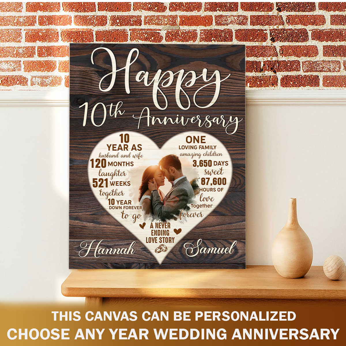 10th Anniversary Gift For Couples, Tenth Wedding Anniversary Gift For  Husband, 10 Year Anniversary Gift - Stunning Gift Store