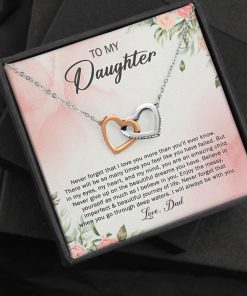 To My Daughter Necklace 14k And 18k Gold Finish Luxury Box | Necklace Gift For Daughter From Dad | Birthday Necklace Gifts For Daughter | Mother Daughter Gifts From Dad