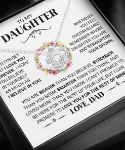 To My Badass Daughter Necklace 18k Gold Finish Luxury Box, Birthday Necklace Gifts For Daughter, Mother Daughter Gifts From Dad, Necklace Gift For Daughter From Dad